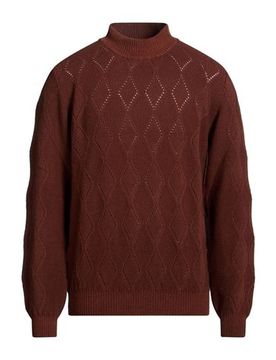 Rollkragenpullover Herren Schokobraun L Herren