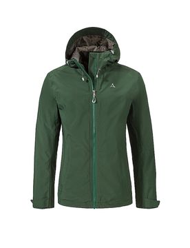 Chaqueta de senderismo para mujer Yew 2L ZipIn Hoodie verde oscuro 48