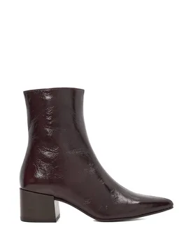 Women's 'Pami' Leather Ankle Boots in Brown Size: 4 - Brown - Size: 4 - Dune london - FashionsVida