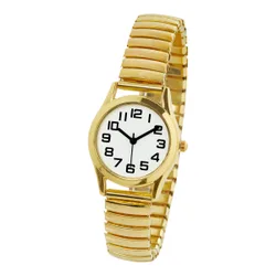 TRI Stretch-Seniorenuhr gold