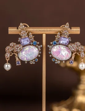 New Chinese Style Rhinestone Pearl Drop Earrings for Women Elegant Vintage Pendant Earrings Fashion Jewelry Gift - Aliexpress - FashionsVida