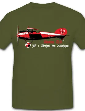 Albatros DV JG 1 Manfred Von Richthofen The Red Baron T-Shirt. Premium Cotton Short Sleeve O-Neck Mens T Shirt New S-3XL - Aliexpress - FashionsVida