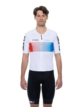 Tuta Da Gara A Maniche Corte Teamline Black / Blue / White - CUBE - FashionsVida