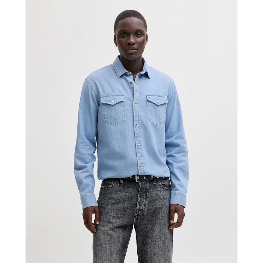 Jack & Jones - Camisa de hombre vaquera azul slim - jack & jones - FashionsVida