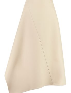 Asymmetric Cotton Midi Skirt