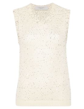 Melyssa Sequin-embellished Knitted Top