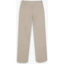 Pantalón recto de mujer liso con cremallera oculta