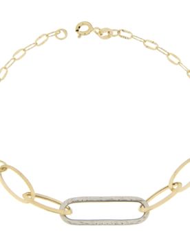 Bracciale Donna Oro Giallo Bianco GL100732
