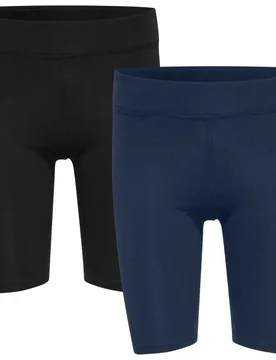 Leggings Courts Maja 2 Unités Black / Insigina Blue S - Hummel - FashionsVida