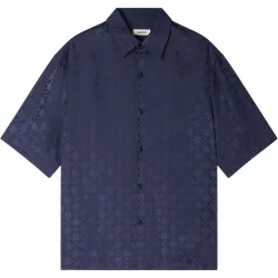 Camisa de hombre fluida jacquard de cuadros