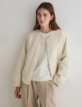 Chaqueta de mujer acolchada con bordados - Yerse - FashionsVida