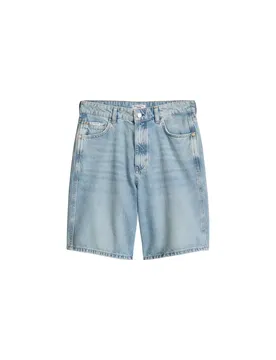 Denim Jorts, Mid Waist, Knee Length female