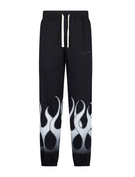Pantalone Tuta Leggero Uomo Flames Pants Black/white