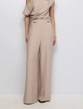 Pantalones fluidos wide leg de mujer - Salsa Jeans - FashionsVida