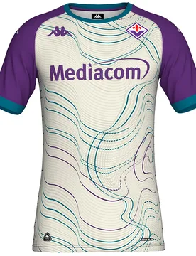 T-shirt à Manches Courtes Mokibapre Pro-ac Fiorentina White Whisper / Violet Indigo / Turquoise Crystal M - Kappa - FashionsVida
