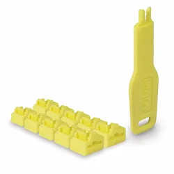 Bloqueur Rj45 & Key 10 Unités Yellow One Size unisex