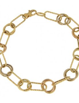 Bracciale Donna Oro Giallo Bianco Rosa GL100279