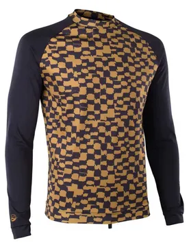 Rash Guard Manches Longues Maze Checkered / Gold XS
