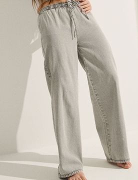 Jeans a gamba larga - grigio chiaro