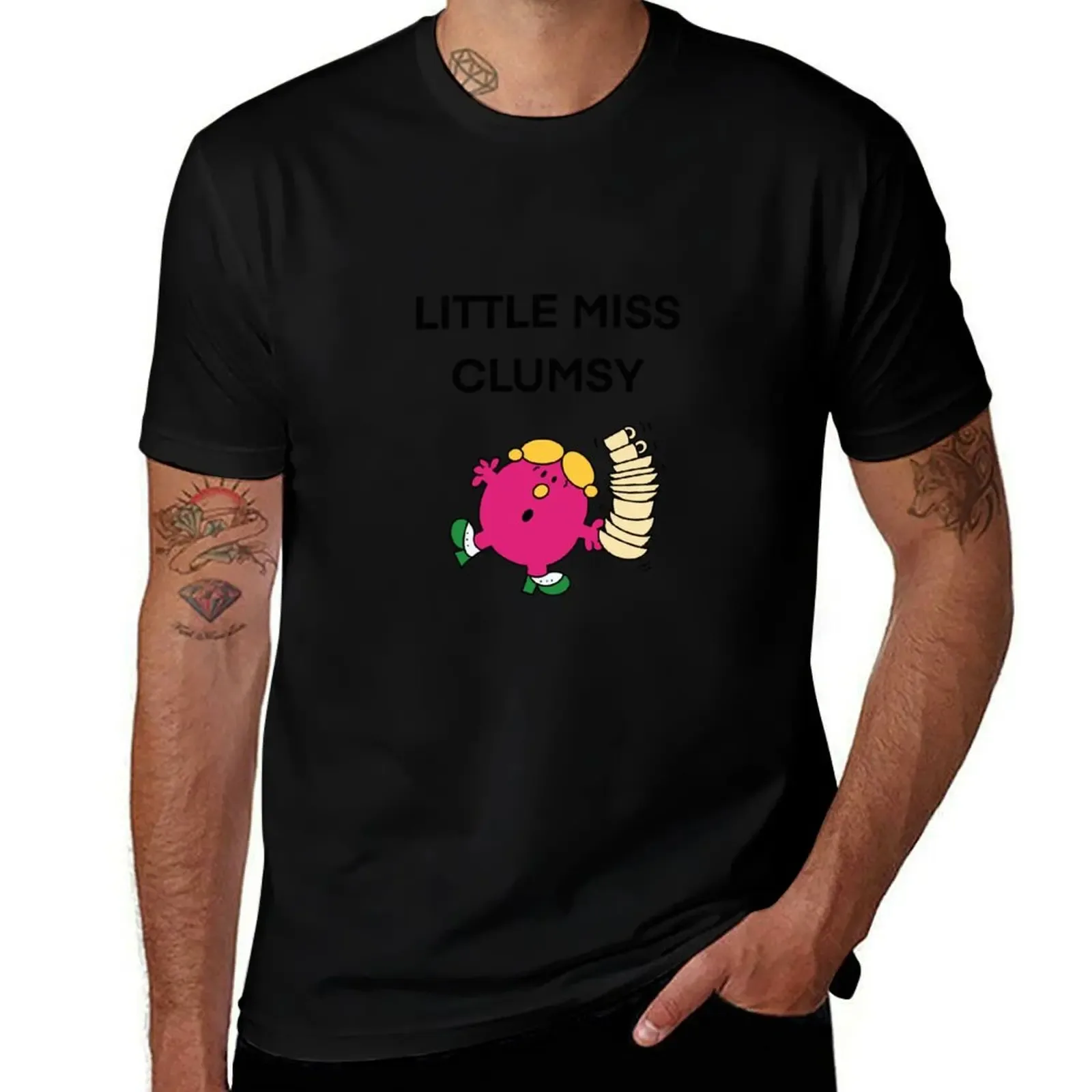 Little miss clumsy T-Shirt Basic Plain Short Sleeve Crew Neck Tee - Aliexpress - FashionsVida