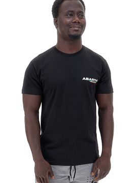 T-shirt nera con logo frontale 100% Cotone AH002TE XL