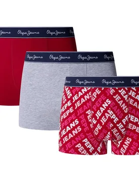 Boxers Pmu10000 Trunk 3 Unità Royal Red S - Pepe jeans - FashionsVida