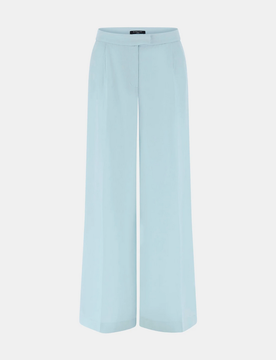 Pantalone misto lino donna blu chiaro