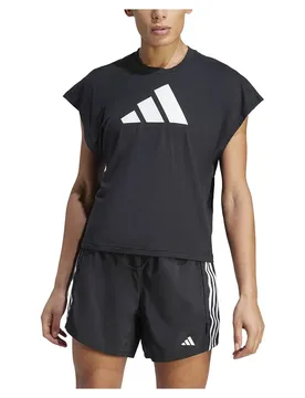 T-shirt à Manches Courtes Icons Regular Fit Logo Black / White S - Adidas - FashionsVida