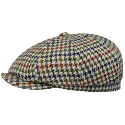 Hatteras Denaby Harris Tweed Flat Cap by - oatmeal - Size: S (54-55 cm)