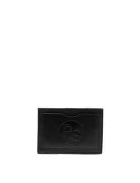 Portacarte in pelle con logo impresso