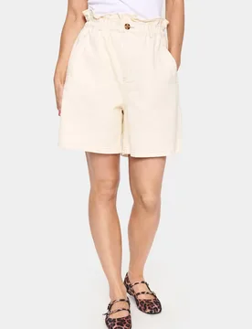 KayoSZ High Waisted Shorts - Natural White - Size: L - Saint tropez - FashionsVida