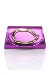Evening Party Going Out Prom Handle Clutch Bag - Purple - Size: One Size