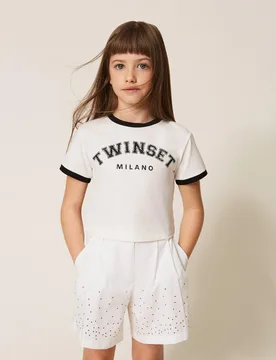T-shirt regular avec imprimé siglé - TWINSET - FashionsVida