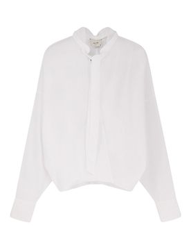 Alysi Camicia In Cotone Con Fiocco