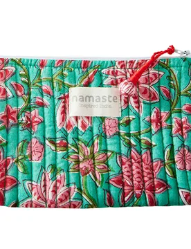Sanganeri Block Printed Purse - Sea Green - Natural Collection Select - FashionsVida