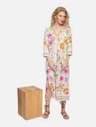 Tunikakleid mit Blumenprint Mehrfarbig 42