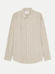 NN.07 Leinenhemd Enzo Beige M