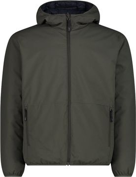 Man reverse jacket fix hood chaqueta impermeable insulada hombre Verde (50)