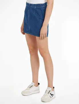 Minifalda Mujer denim con corte evasé - Calvin Klein Jeans - FashionsVida