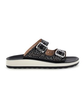 Ciabatte Nero Strass E Fibbie 41