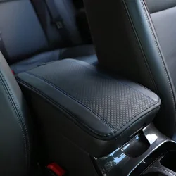 Pieza Almohadilla de consola central de automóvil de cuero PU, Alfombrilla de reposabrazos de automóvil universal, Cubierta impermeable para caja de