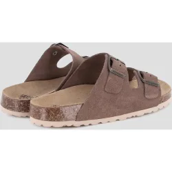 Sandalias de tiras de mujer con hebillas ajustables de piel
