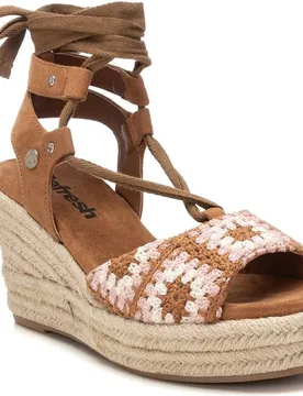 Sandalias de cuña de mujer con cierre de cintas - Refresh - FashionsVida