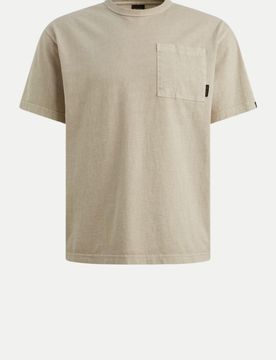T-Shirt mit Brusttasche Beige 3XL