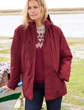Women's Windmoor Waterproof Jacket in Red Size: XL - Red - Size: XL - Cotton Traders - FashionsVida