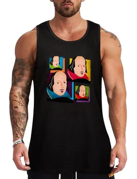 SIR WILLIAM SHAKESPEARE - COLOURFUL, POP-ART STYLE COLLAGE ILLUSTRATION Tank Top Classic Fit Undershirt Everyday Wear - Aliexpress - FashionsVida