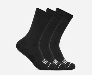 Crew Run Sock 3-Pack in Black/Black/Black, Size Medium