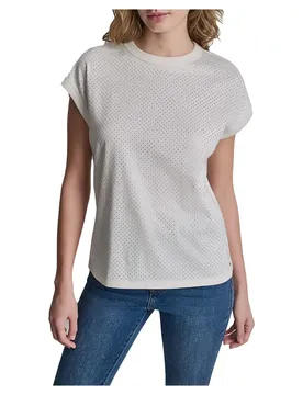 T-shirt à Manches Courtes Dw5900271 Eggnog / Silver Beige XS