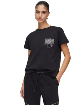 Liu Jo Damen T-Shirt Schwarz 512149