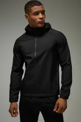 Herren Herren Active Regular Fit Windbreaker Jacke Black Größe XL